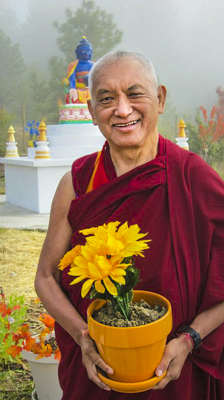 Lama Zopa Rinpoche, 2010. Photo: Ven. Roger Kunsang.
